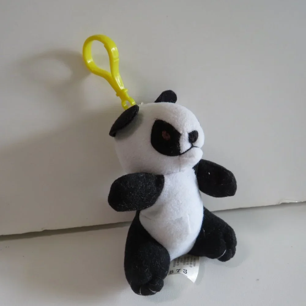 Panda Bear BACKPACK CLIP plush mini stuffed animal #2 zoo animal